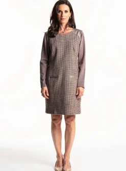 Robe Mi-longue Paz Torras Rose Manches Longues
