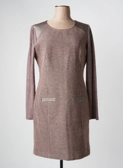 Robe Mi-longue Paz Torras Rose Manches Longues