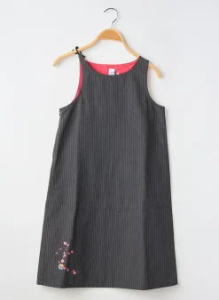 Robe Mi-longue Petit Bateau Gris Sans Manche