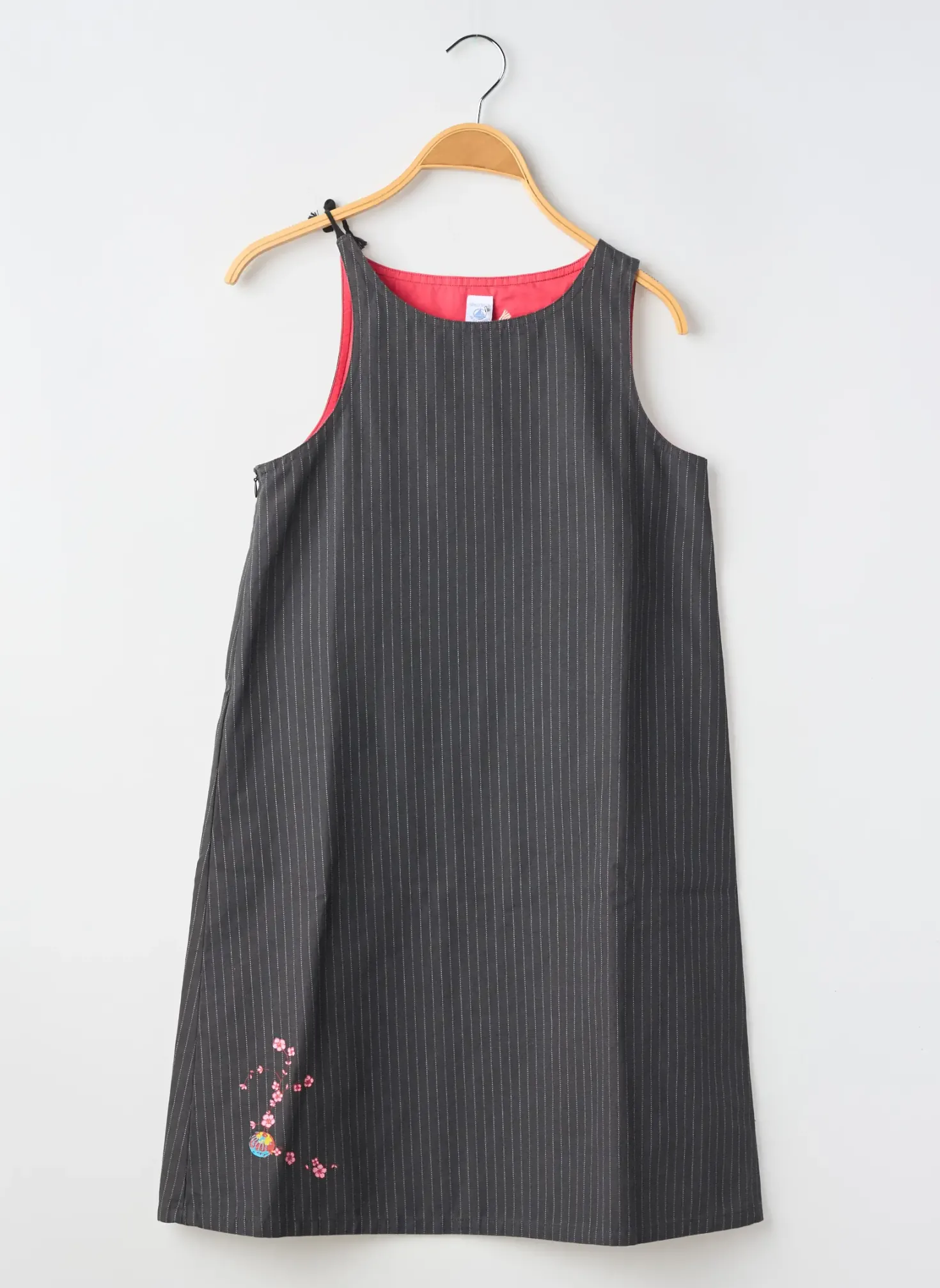 Robe Mi-longue Petit Bateau Gris Sans Manche