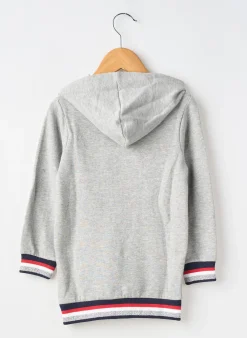 Robe Mi-longue 3 Pommes Gris Manches Longues