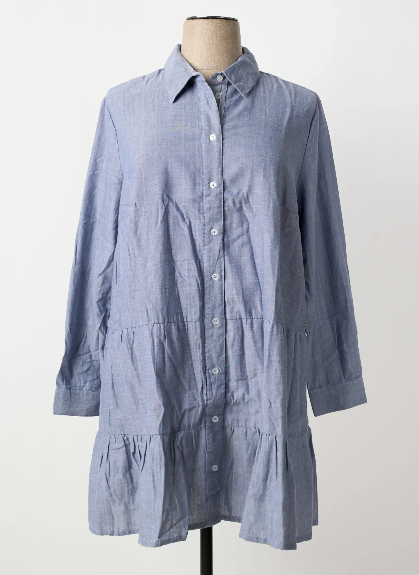 Robe Mi-longue Sheego Bleu Manches Longues