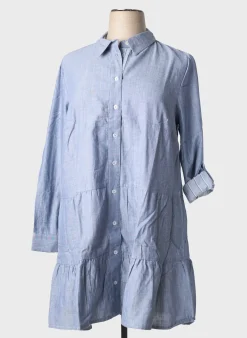 Robe Mi-longue Sheego Bleu Manches Longues