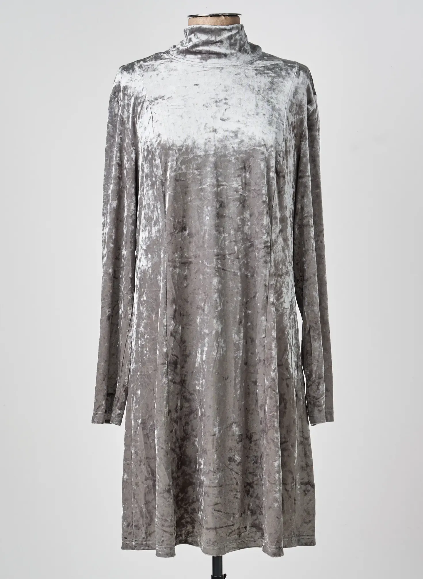 Robe Mi-longue Sheego Gris Manches Longues