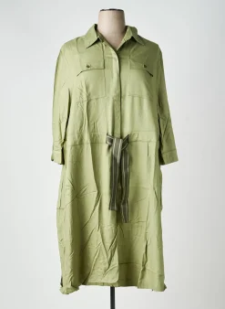 Robe Mi-longue Sheego Vert Manches Longues