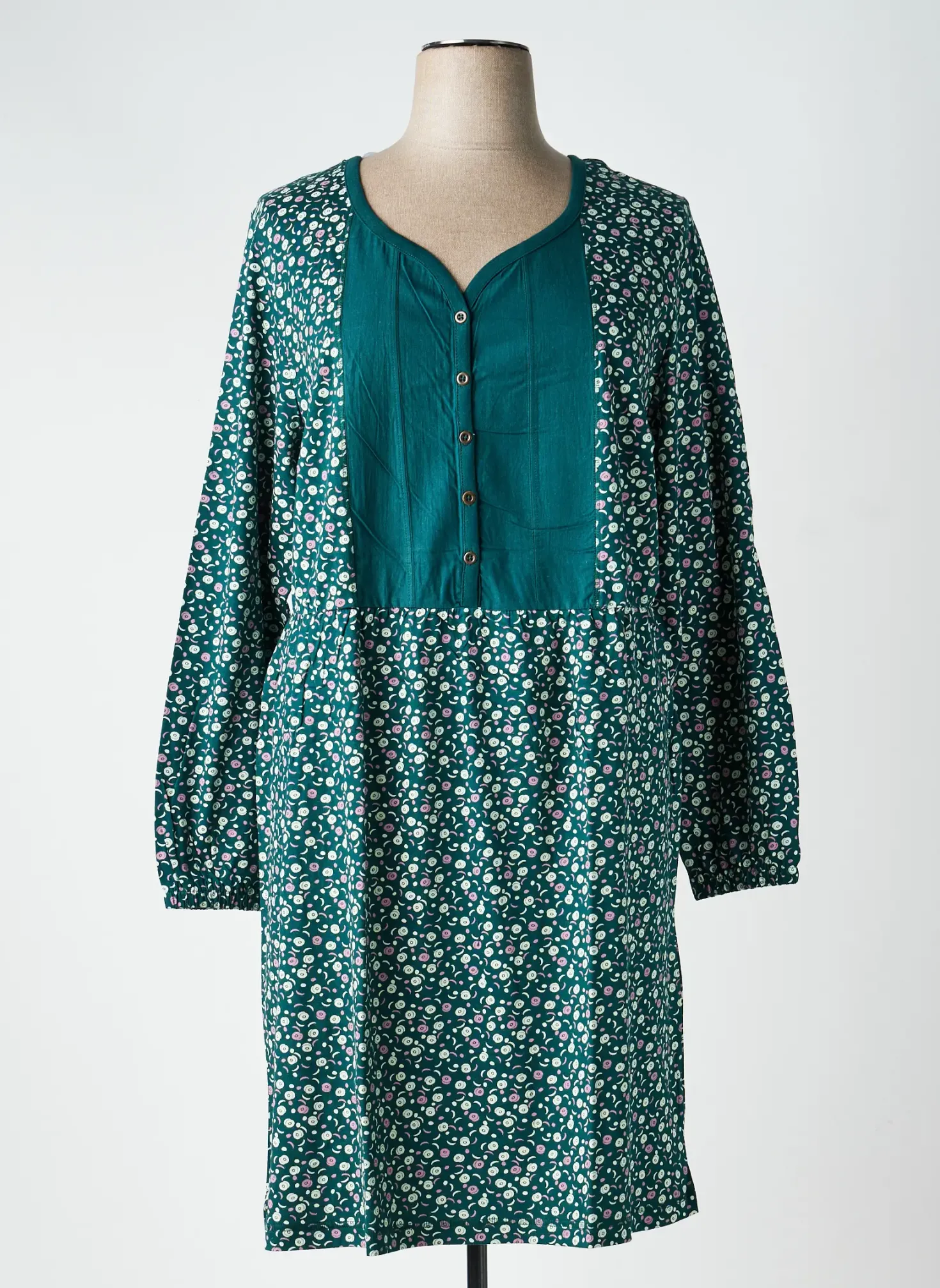 Robe Mi-longue Sheego Vert Manches Longues