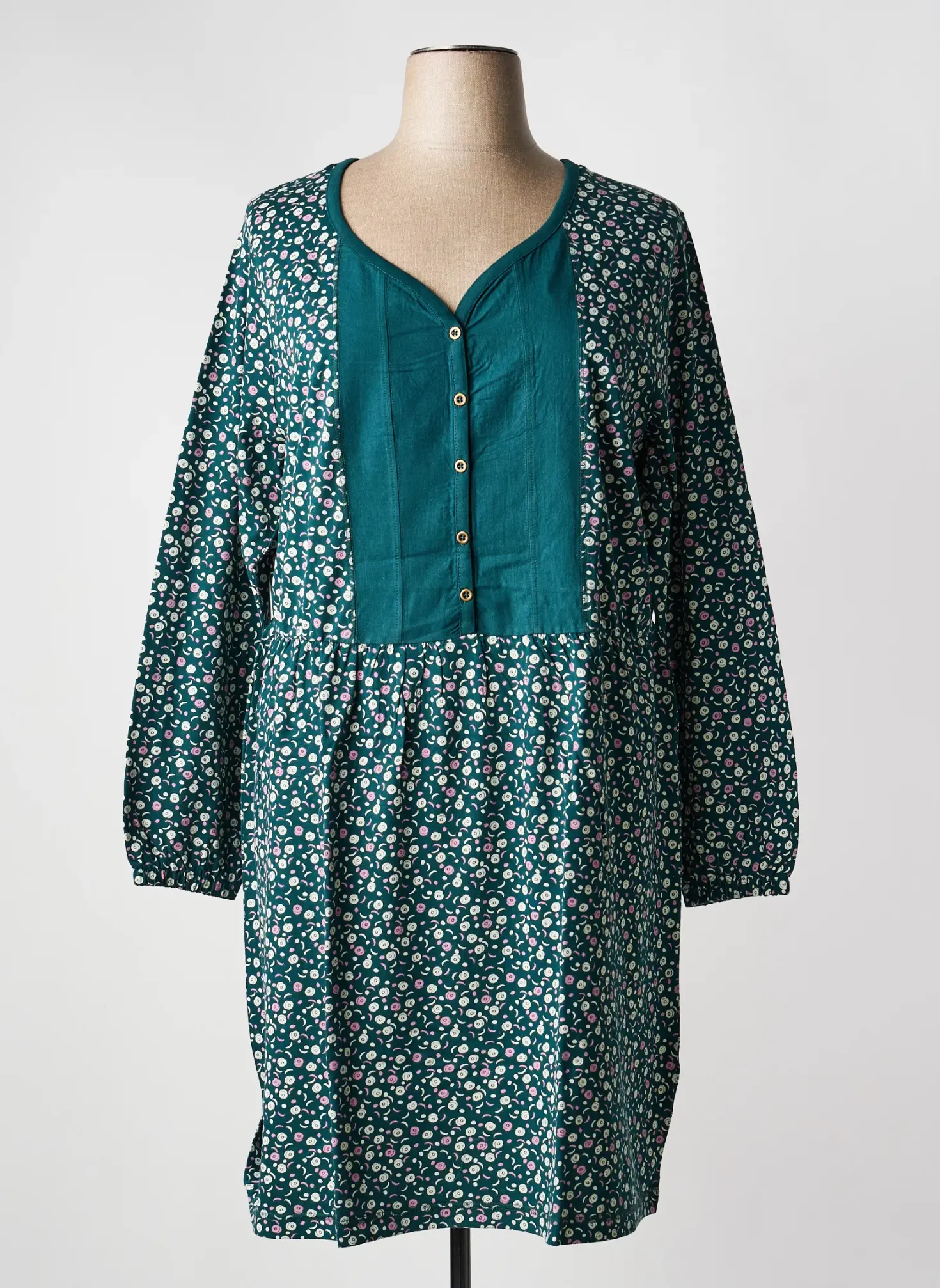 Robe Mi-longue Sheego Vert Manches Longues