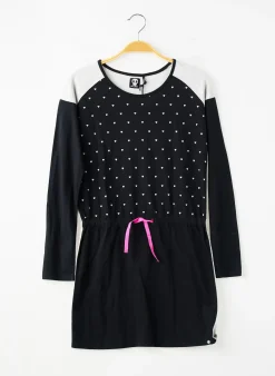 Robe Mi-longue Sorry 4 The Mess Noir Manches Longues