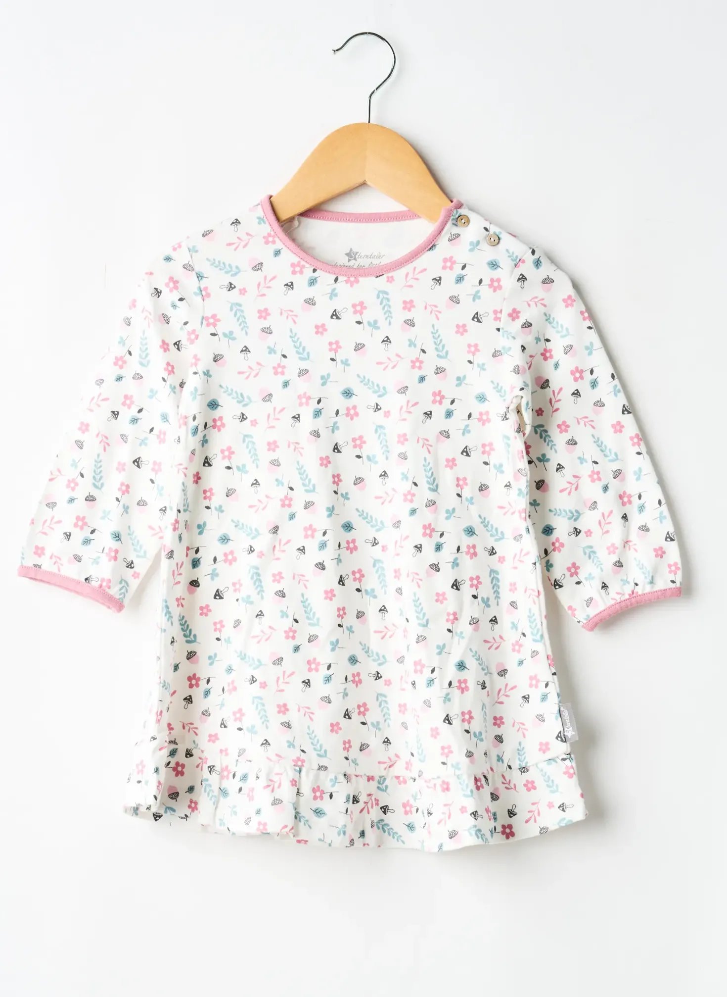 Robe Mi-longue Sterntaler Blanc Manches Longues