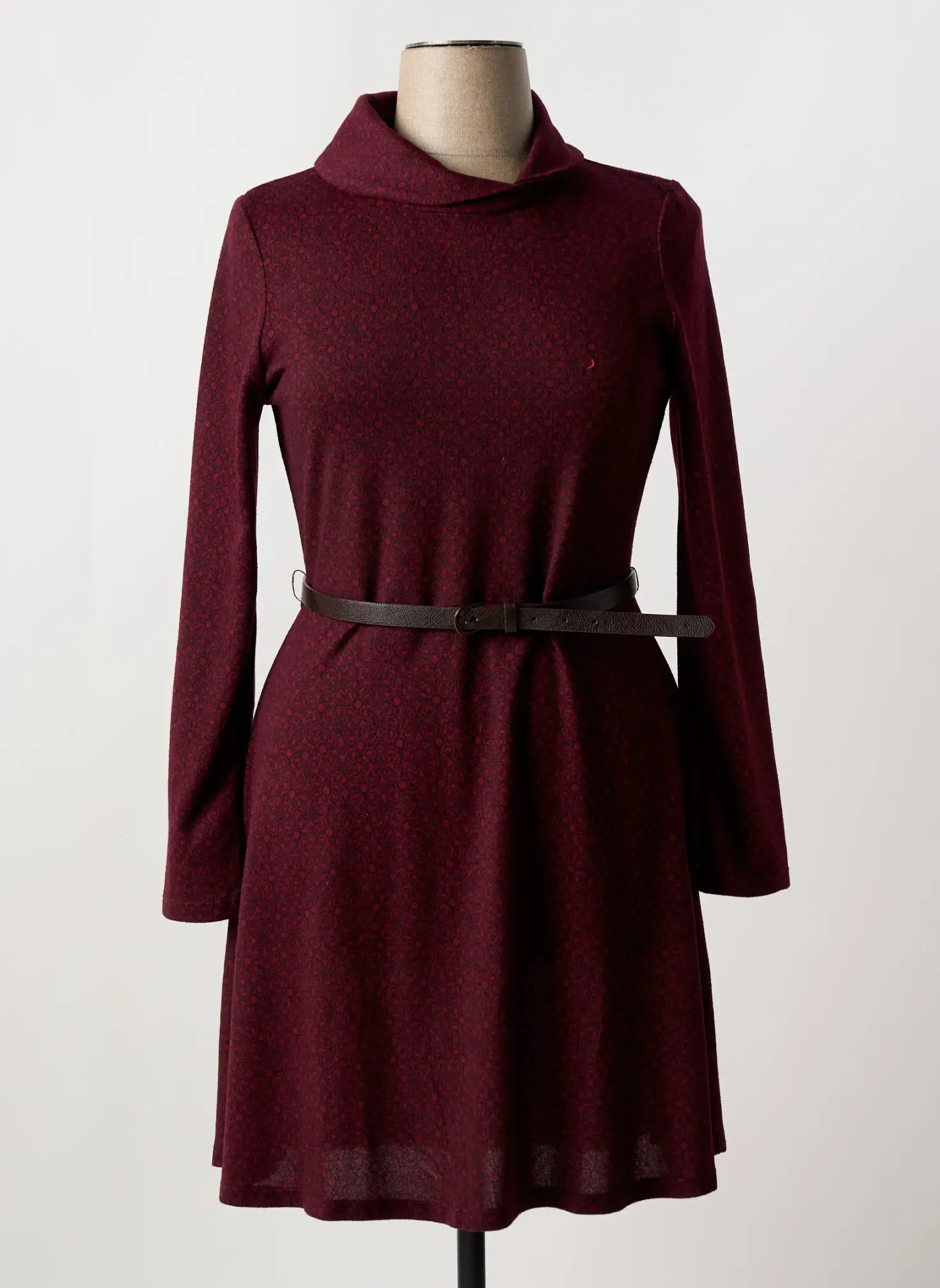 Robe Mi-longue Surkana Rouge Manches Longues