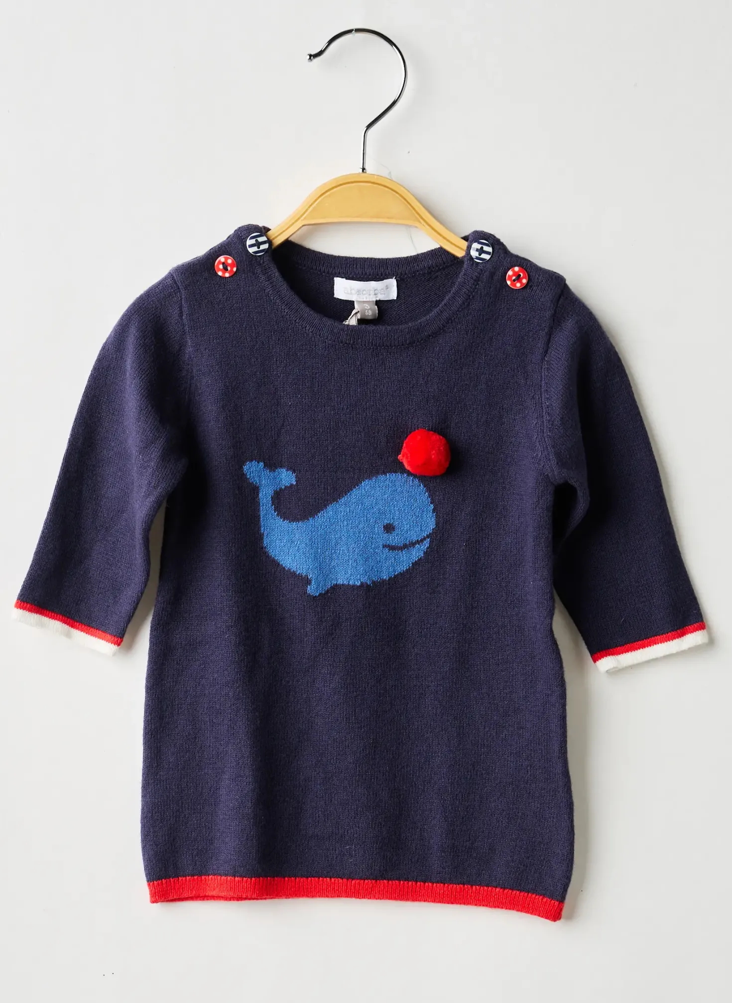 Robe Pull Absorba Bleu Manches Longues