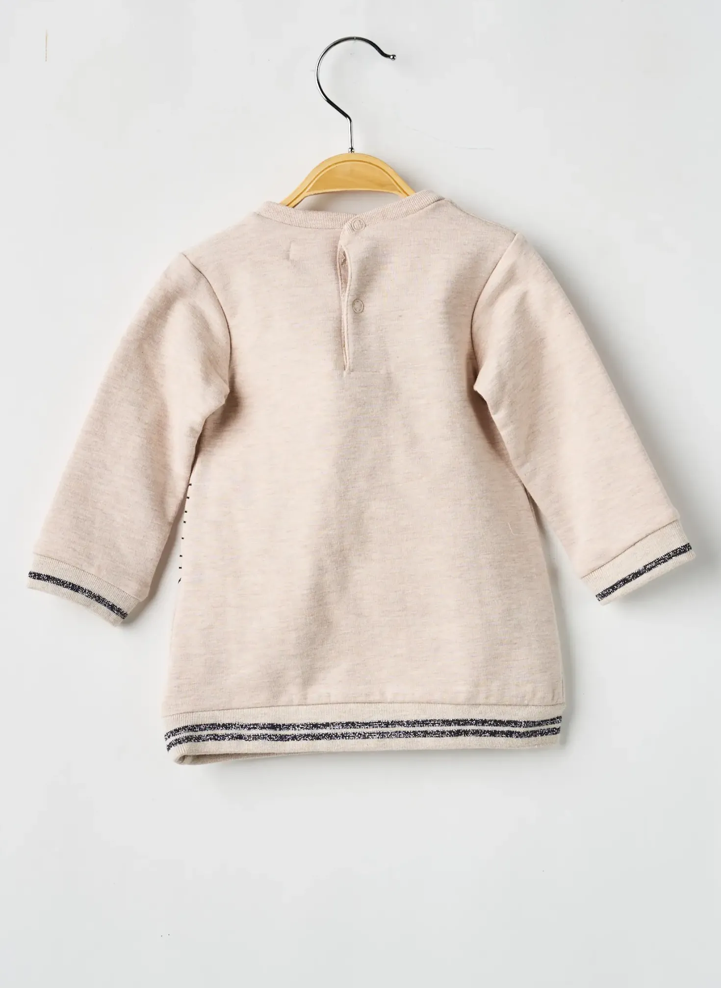 Robe Pull Baby Bol Beige Manches Longues