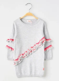 Robe Pull Billieblush Gris Manches Longues