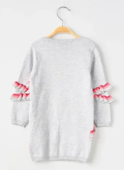 Robe Pull Billieblush Gris Manches Longues