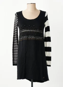 Robe Pull Chipie Noir Manches Longues