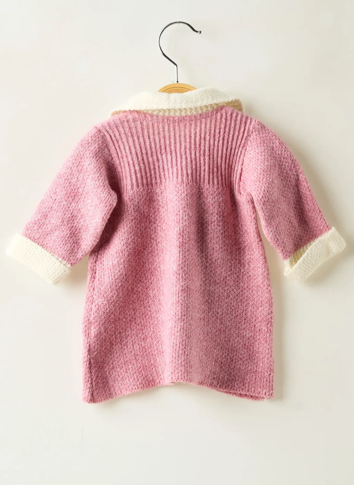 Robe Pull Clayeux Rose Manches Longues