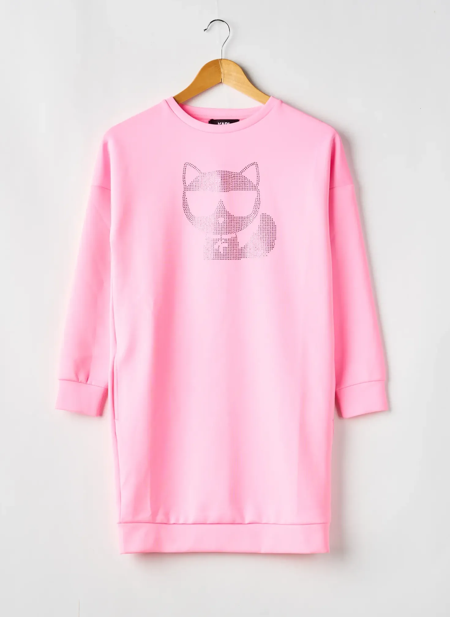 Robe Pull Karl Lagerfeld Rose Manches Longues