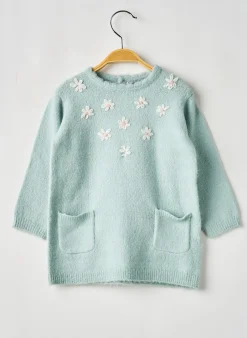 Robe Pull Losan Bleu Manches Longues