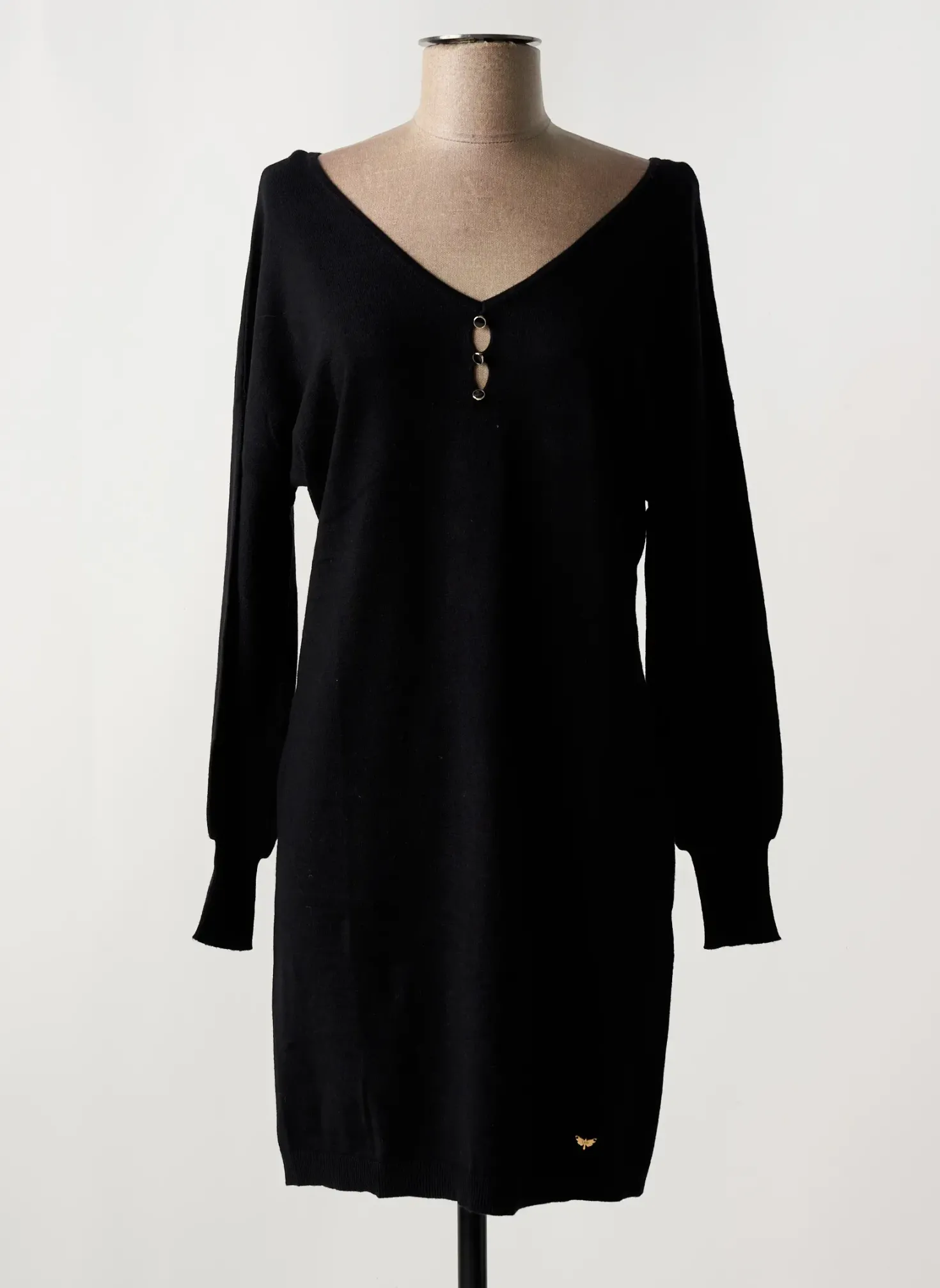 Robe Pull Lpb Les Petites Bombes Noir Manches Longues