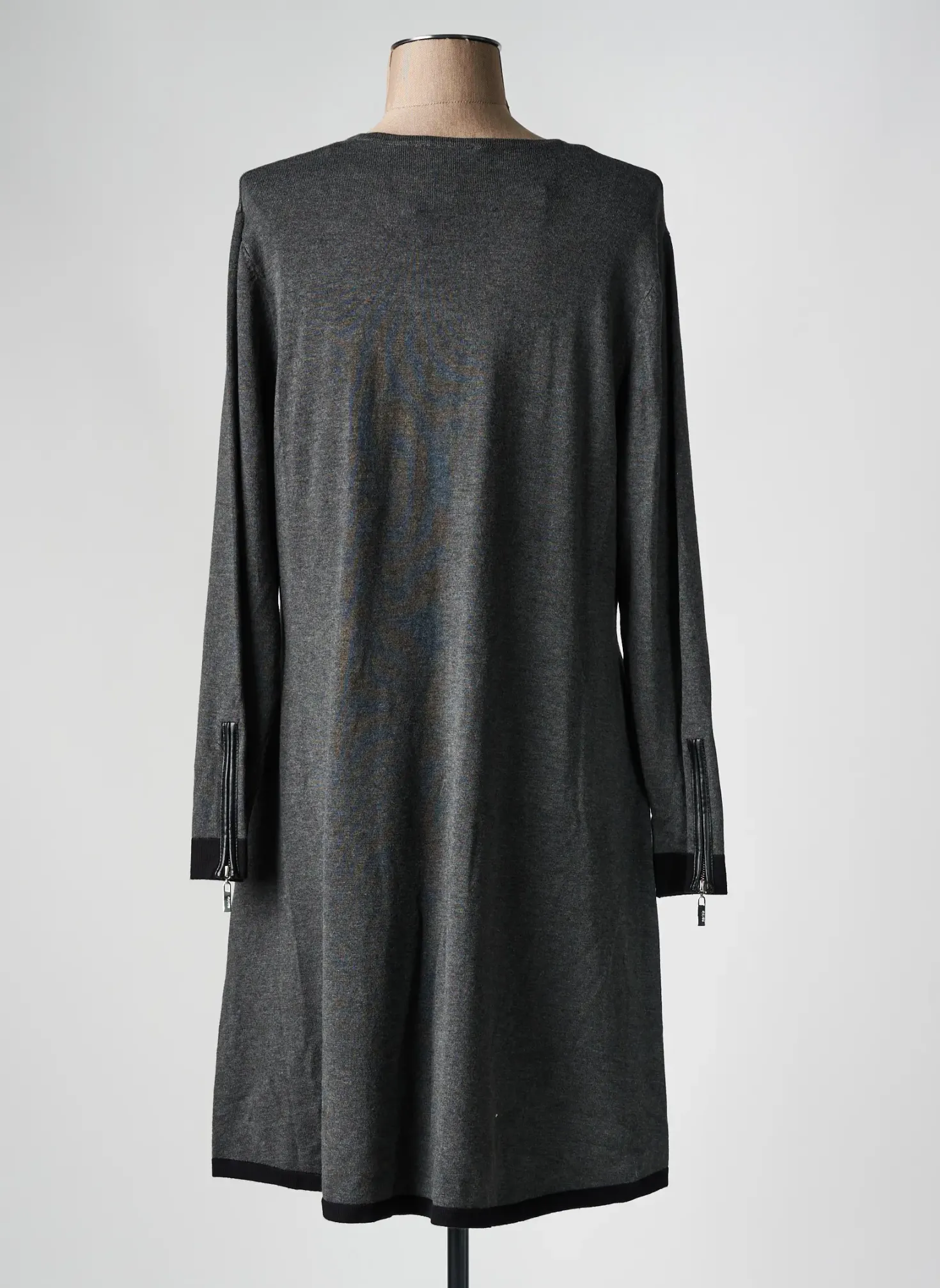 Robe Pull Marble Gris Manches Longues