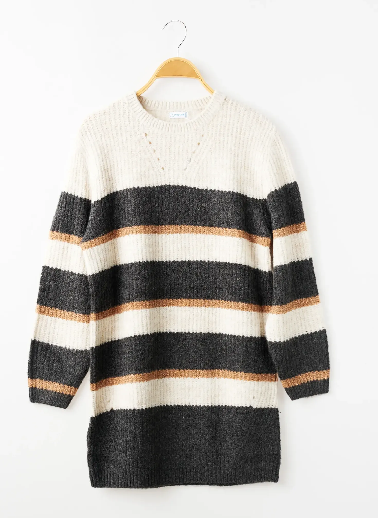 Robe Pull Mayoral Blanc Manches Longues