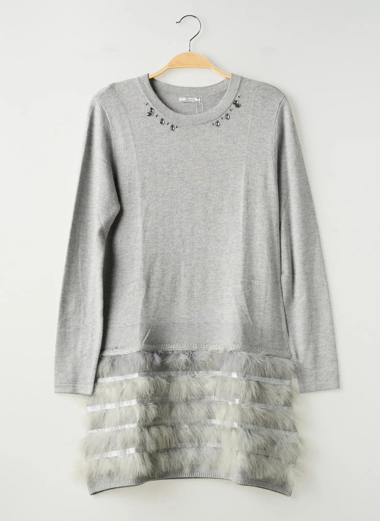 Robe Pull Mayoral Gris Manches Longues