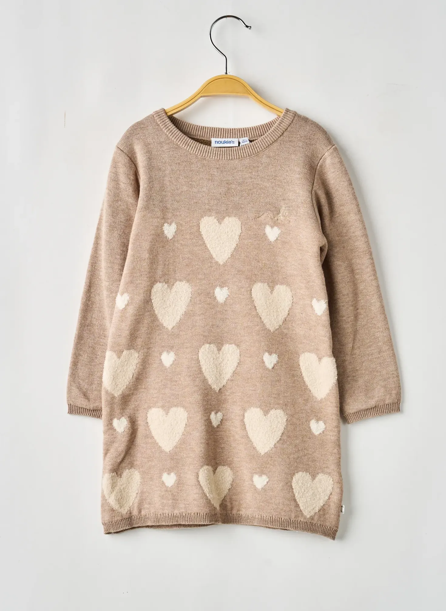 Robe Pull Noukie's Beige Manches Longues