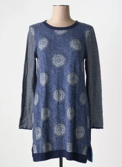 Robe Pull White Stuff Bleu Manches Longues