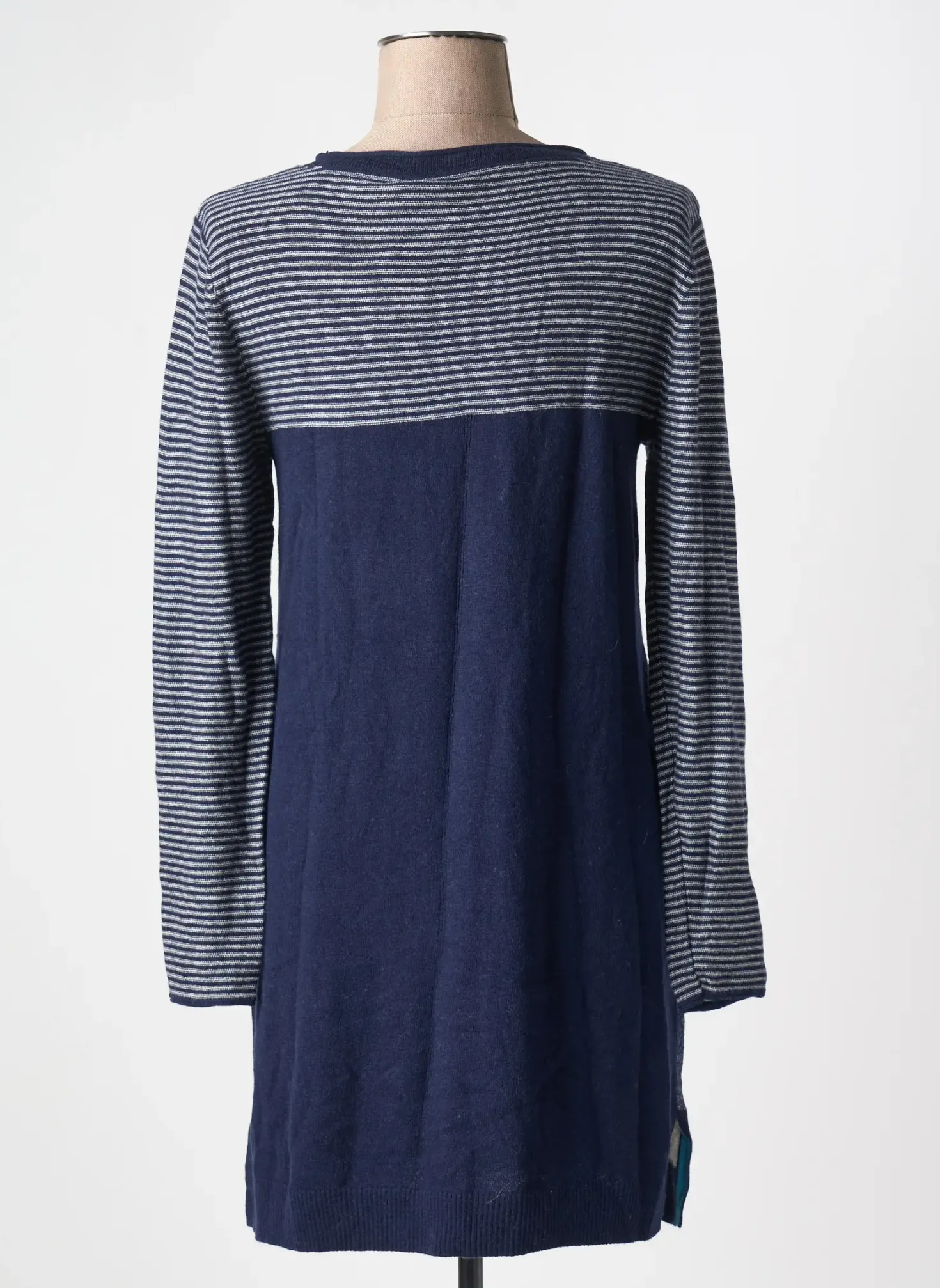 Robe Pull White Stuff Bleu Manches Longues