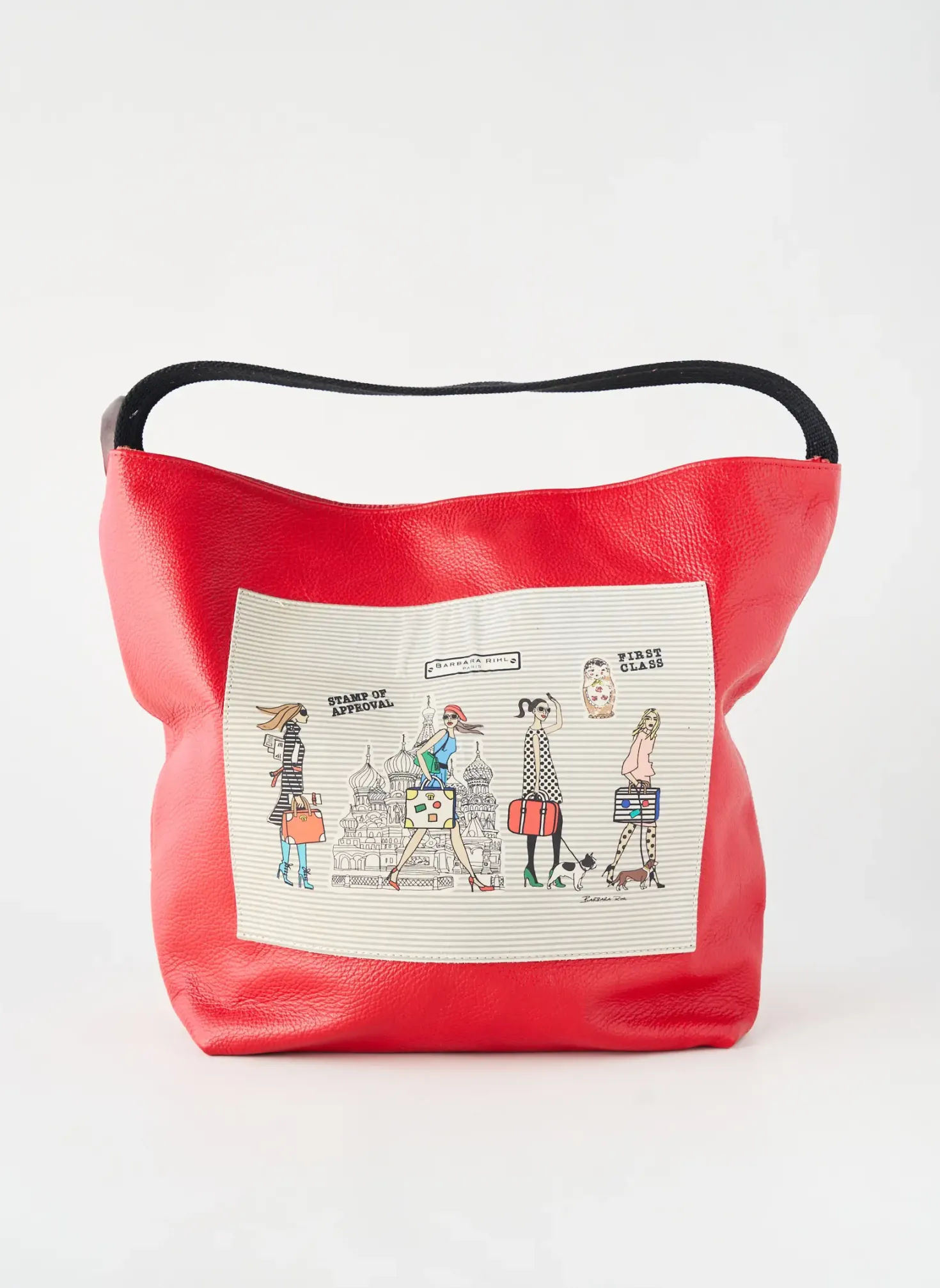 Sac Barbara Rihl Rouge Forme Cabas
