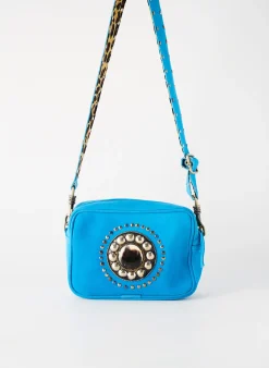 Sac Flower Market Bleu Forme Rectangulaire