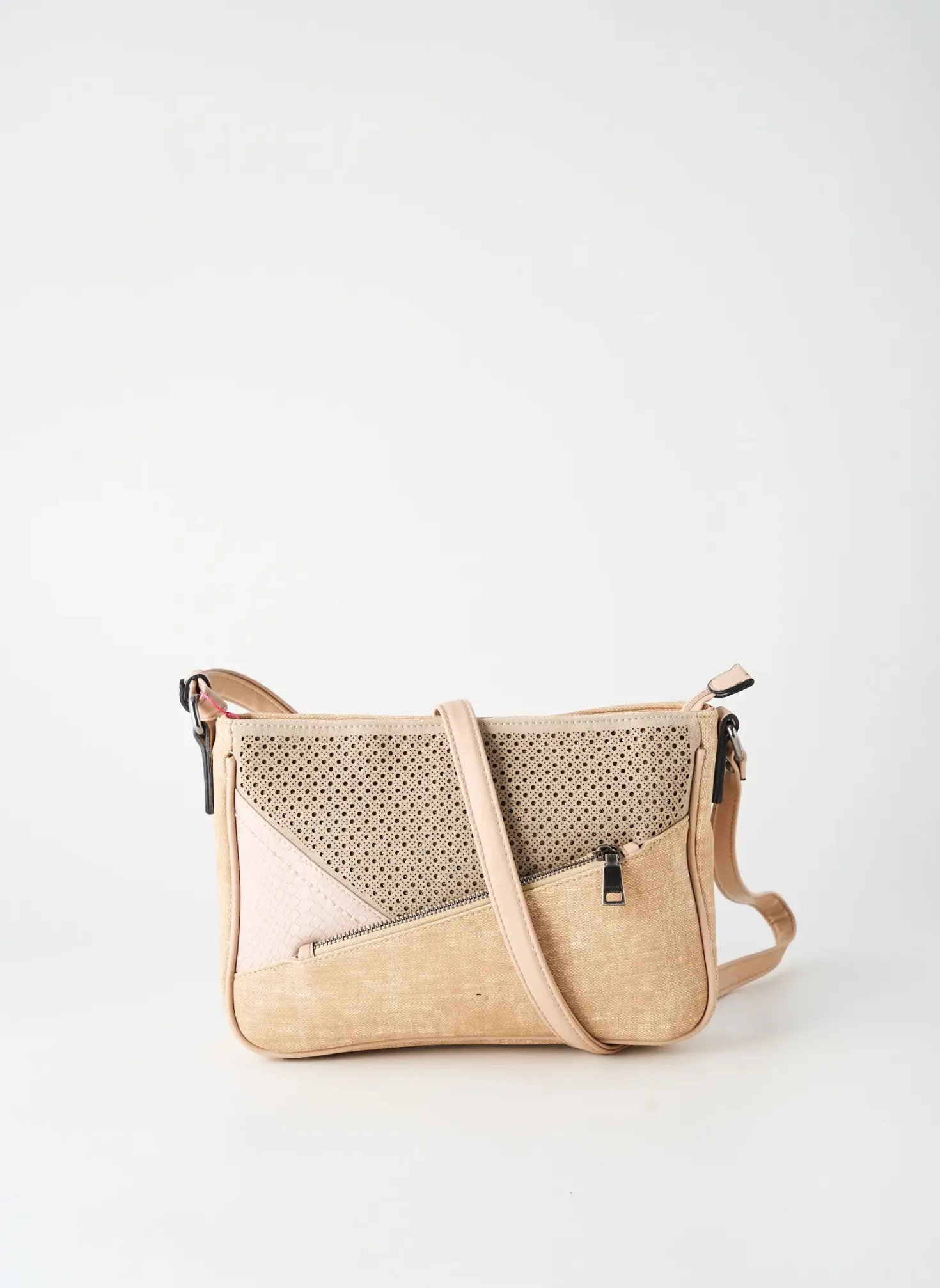 Sac Fuchsia Beige Forme Rectangulaire