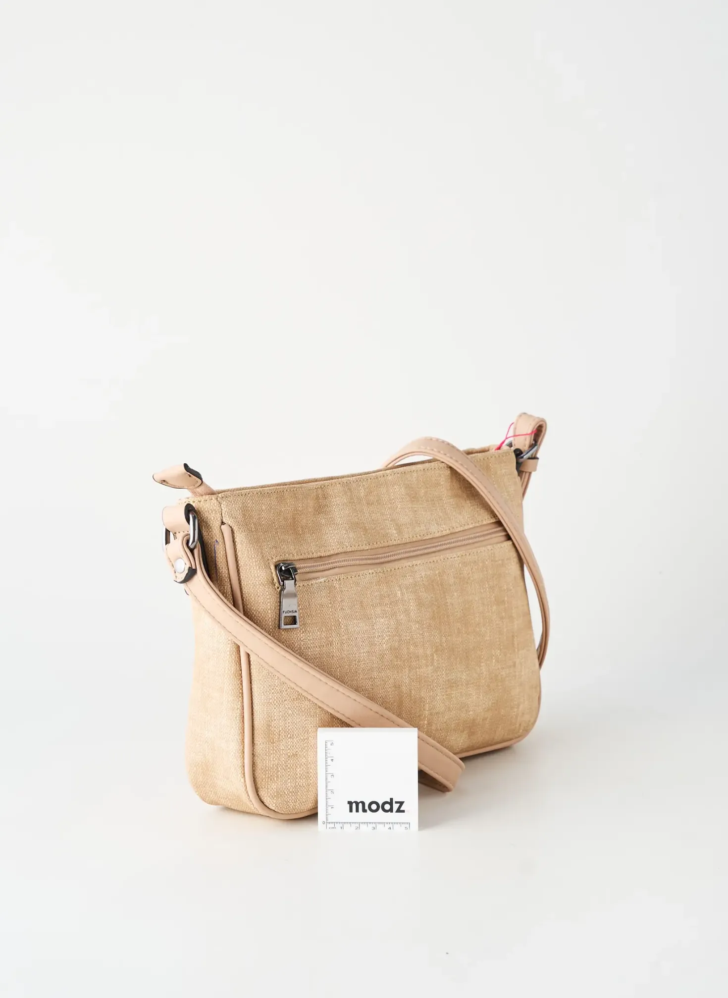 Sac Fuchsia Beige Forme Rectangulaire