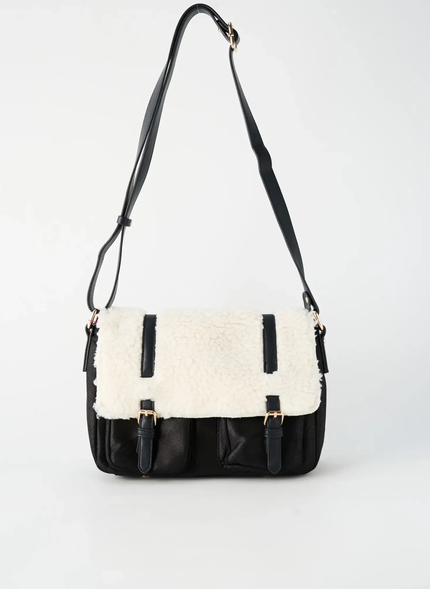 Sac Fuchsia Noir Forme Rectangulaire