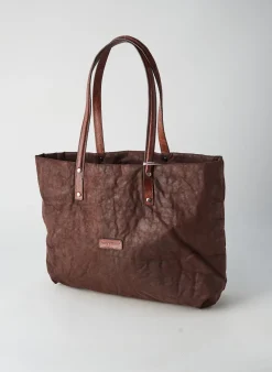 Sac Patrick Blanc Marron Forme Cabas