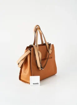 Sac Patrick Blanc Marron Forme Rectangulaire