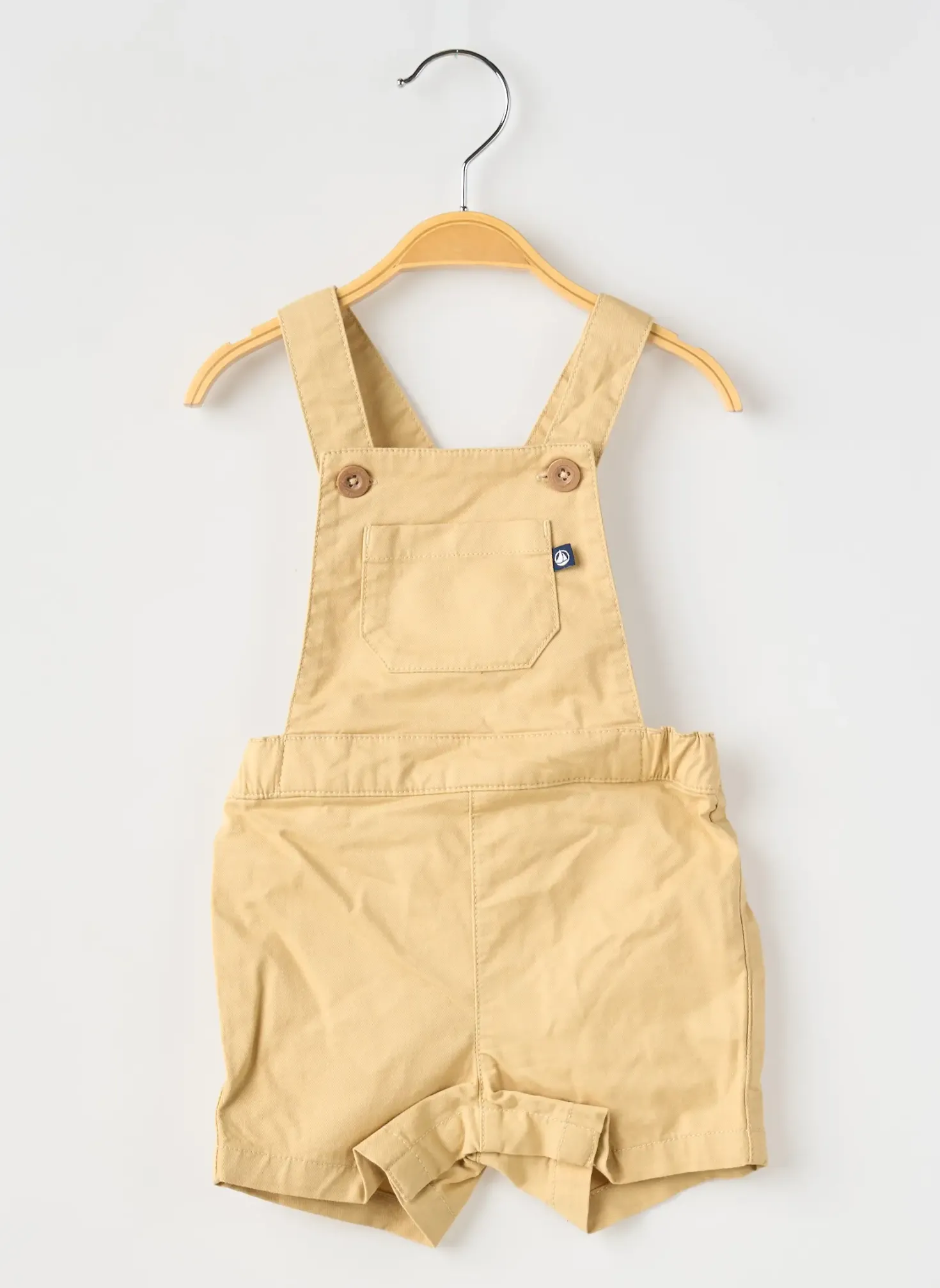 Salopette Petit Bateau Beige Fines Bretelles
