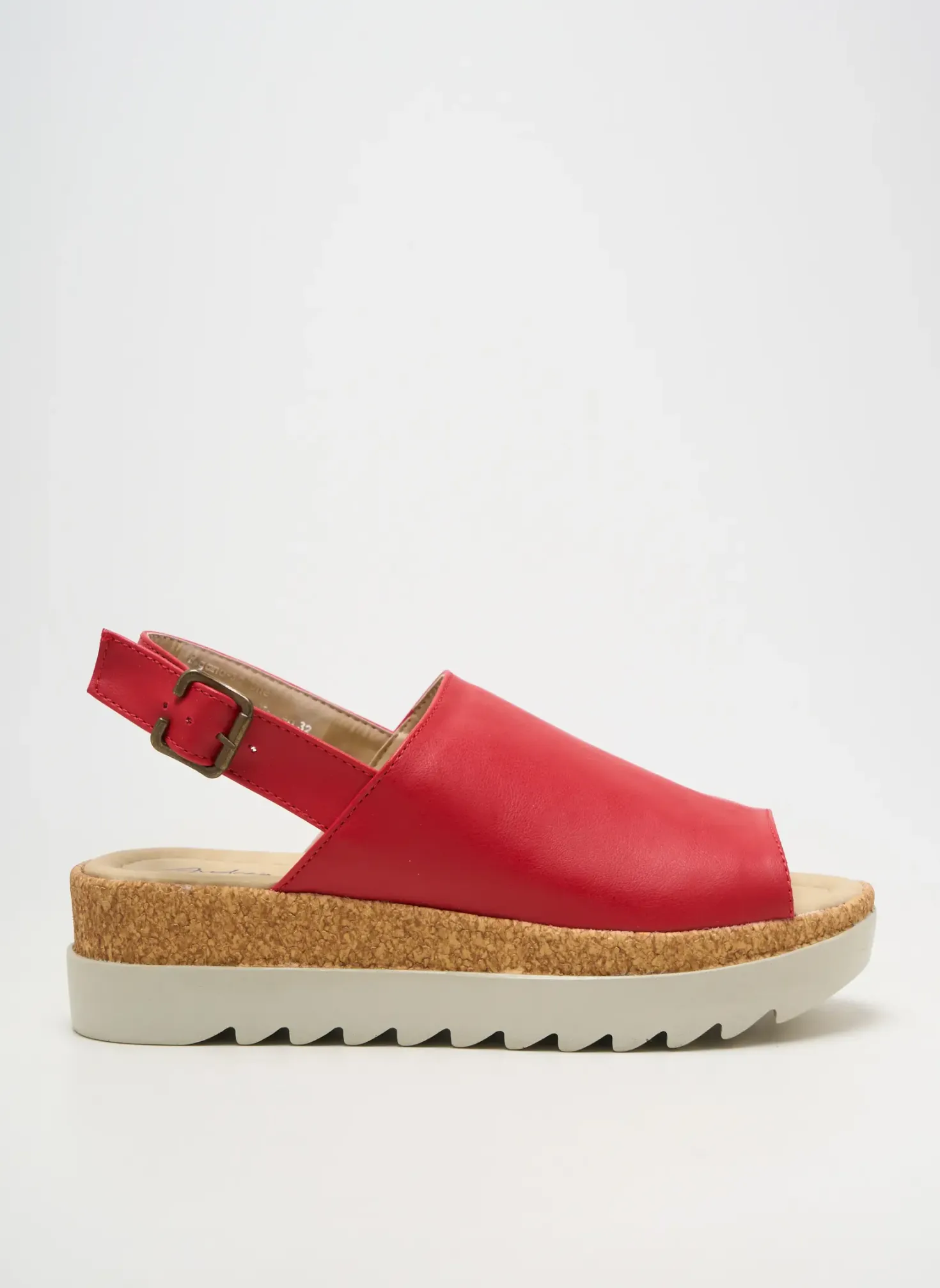 Sandales/nu Pieds Andrea Conti Rouge Talon De 4 À 6cm