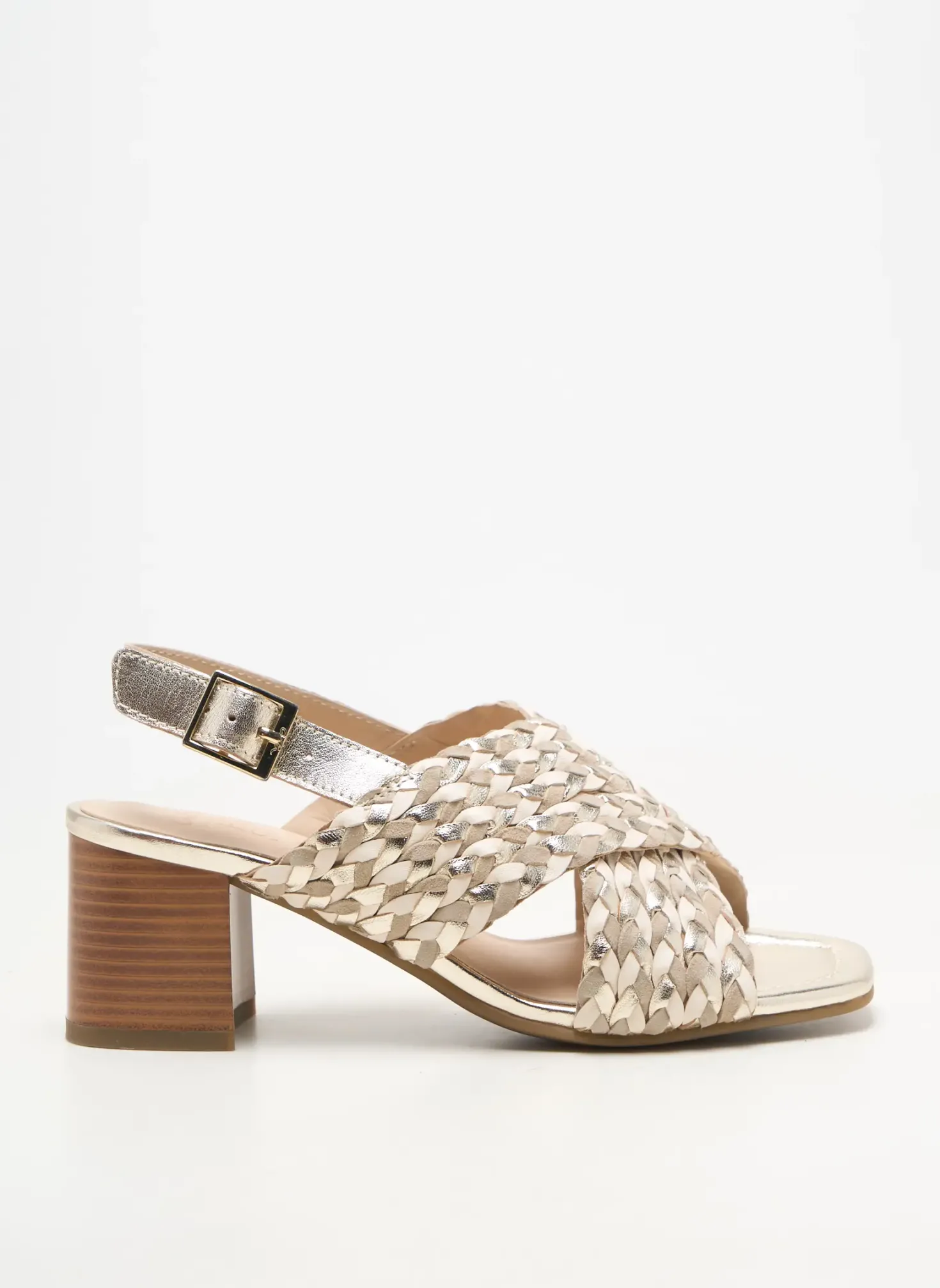 Sandales/nu Pieds Ara Beige Talon De 4 À 6cm