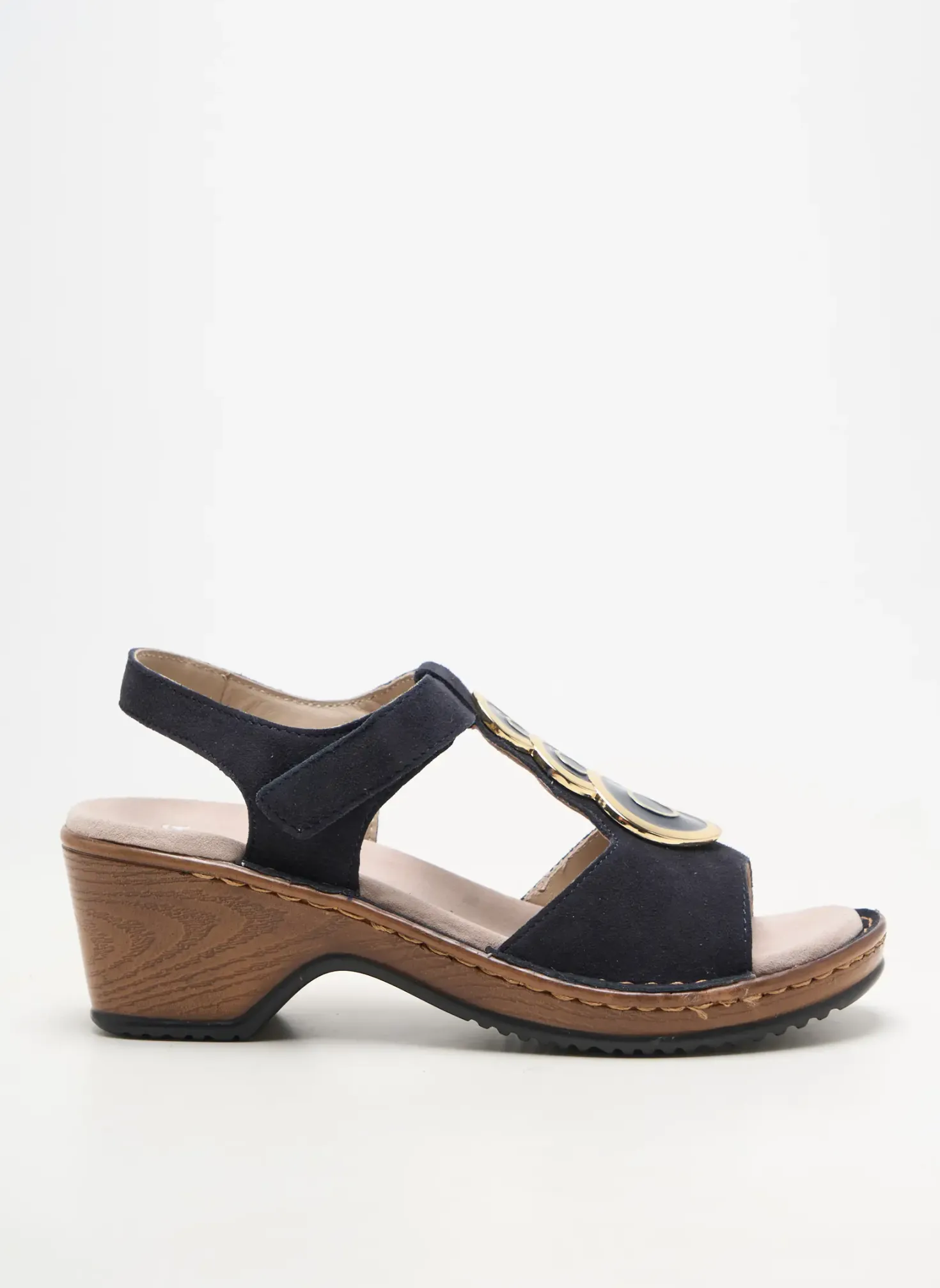 Sandales/nu Pieds Ara Bleu Talon De 4 À 6cm