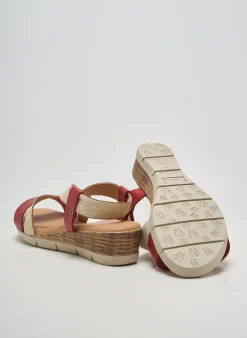 Sandales/nu Pieds Arima Rouge Talon De 4 À 6cm