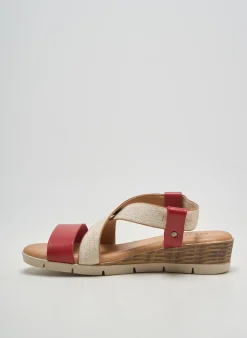 Sandales/nu Pieds Arima Rouge Talon De 4 À 6cm