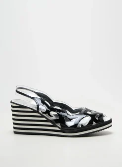 Sandales/nu Pieds Azuree Noir Talon De 7 À 9cm
