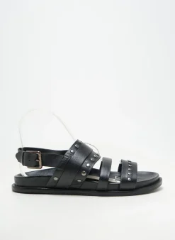Sandales/nu Pieds Biba Noir Talon Plat Jusqu'à 3cm