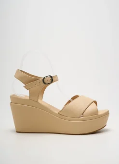 Sandales/nu Pieds Cafe Noir Beige Talon De 7 À 9cm