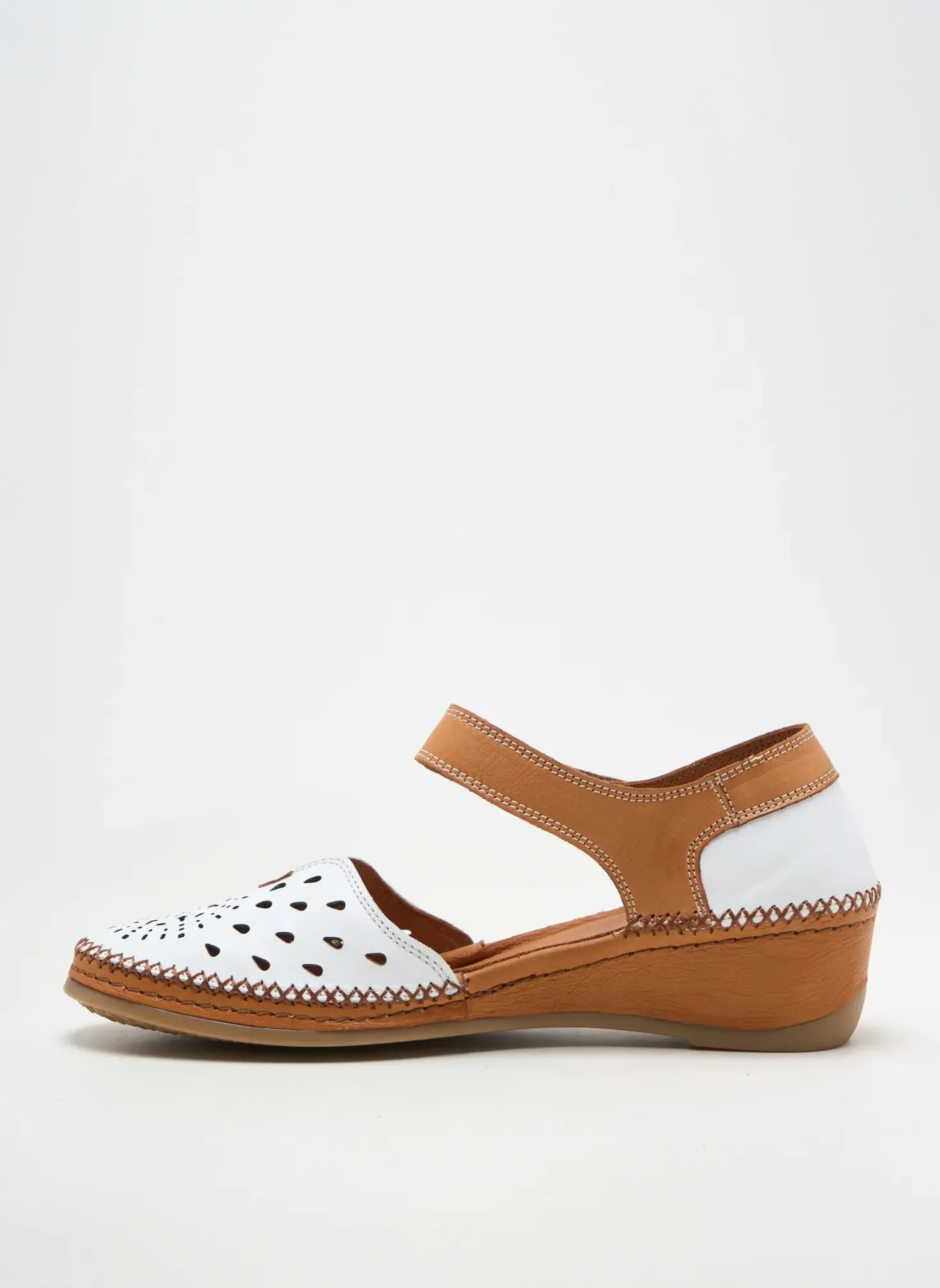 Sandales/nu Pieds Coco Et Abricot Blanc Talon De 4 À 6cm