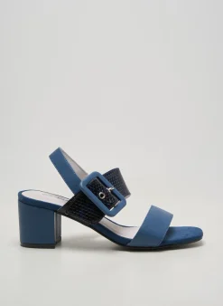 Sandales/nu Pieds Damart Bleu Talon De 4 À 6cm