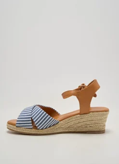 Sandales/nu Pieds Damart Bleu Talon De 4 À 6cm