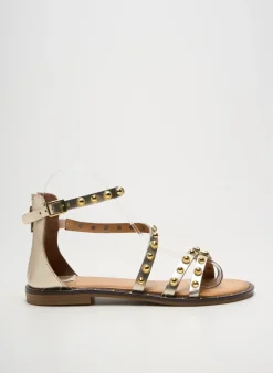 Sandales/nu Pieds Diciottopiu Or Talon Plat Jusqu'à 3cm
