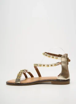 Sandales/nu Pieds Diciottopiu Or Talon Plat Jusqu'à 3cm